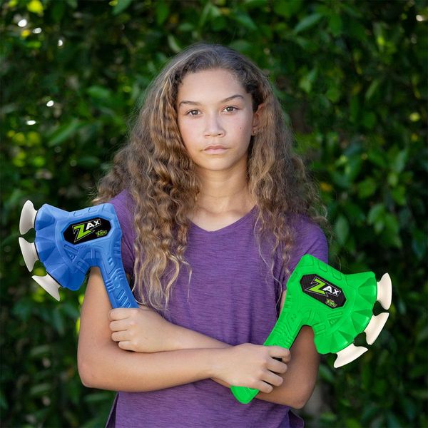 Іграшкова метальна сокира з присосками серії "Air Storm" ZAX зелений фото 5