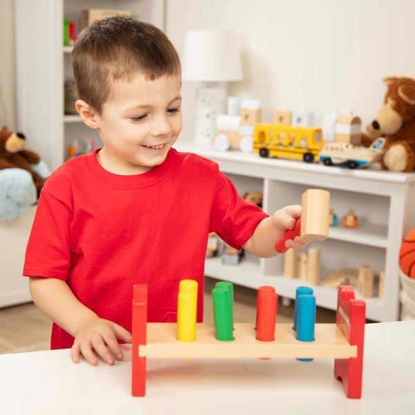 Дитяча дерев'яна стучалочка Melissa & Doug Pound-a-Peg на 8 кілочків MD10496 фото 7