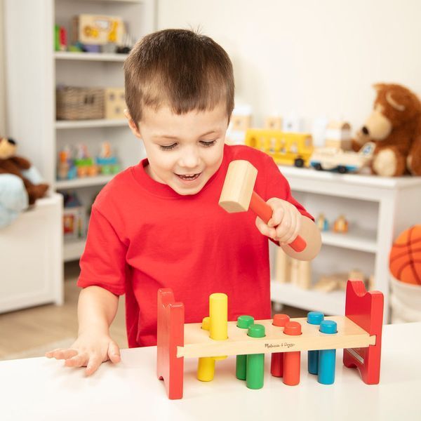 Дитяча дерев'яна стучалочка Melissa & Doug Pound-a-Peg на 8 кілочків MD10496 фото 9