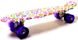 Подростковый пенниборд с ярким принтом и подсветкой всех колес "Violet Flowers" фото 3