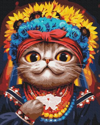 Картина по номерам BrushMe серии Патриот "Кошка Автор ©Марианна Пащук" 40х50см BS53310 фото 1