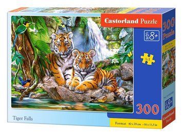 Пазлы Castorland "Тигры у водопада" 300 элементов 40 х 29 см B-030385 фото 1