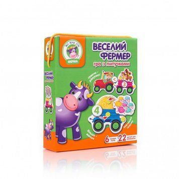 Игра с липучками Vladi Toys "Весёлый фермер" (укр) VT1310-03 фото 1