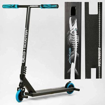 Трюковий самокат Best Scooter Barracuda HIC-система, пеги, колеса 110 мм блакитний BC-40222 фото 1