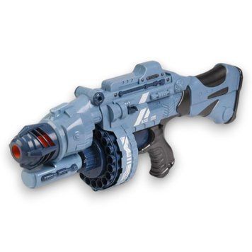Іграшковий бластер мініган на м'яких патронах 56 см Blaze Storm Automatic Gun 40 патронів звук ефекти ZC 7076 фото 1