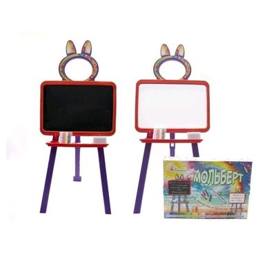 Детский мольберт для рисования Doloni 110-130 с аксессуарами красно-фиолетовый 013777/5 фото 1