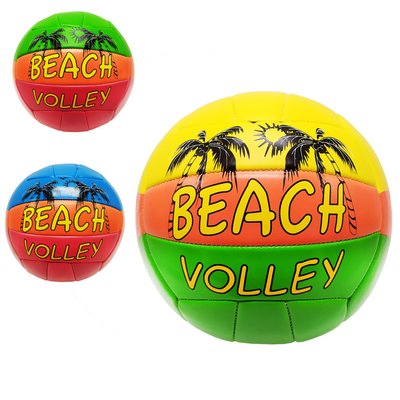 Волейбольний м'яч №5 Bambi діаметр 21 см PVC жовтий із зеленим EV-3205 фото 1