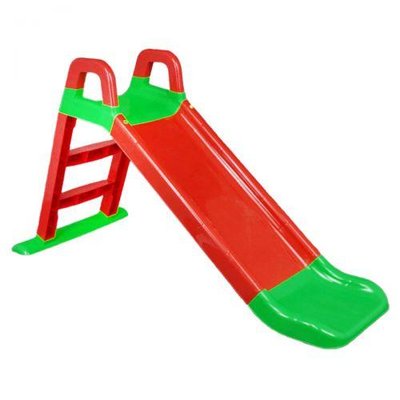 Дитяча пластикова гірка для катання Doloni 1м червоний з зеленим 0140/01 фото 1