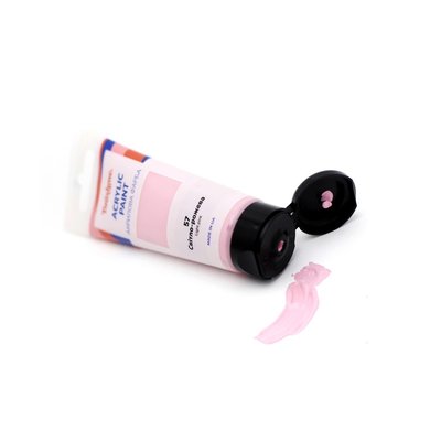 Художня глянсова акрилова фарба BrushMe колір "Світло-рожева" 60 мл TBA60057 фото 1