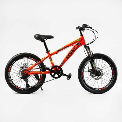 Велосипед підлітковий двоколісний 20" CORSO Spirit 7 швидкостей сталева рама 12" помаранчевий TK-20140 фото 1