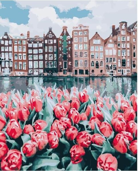 Картина за номерами BrushMe Преміум "Квіти Амстердама" 40х50 см PBS25449 фото 1