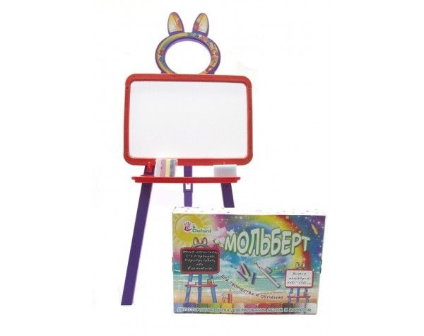 Дитячий мольберт для малювання Doloni 110-130 з аксесуарами червоно-фіолетовий 013777/5 фото 2