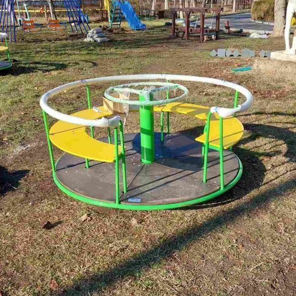 Карусель для детской площадки Kidigo со штурвалом Circle 160х160х75см фото 8