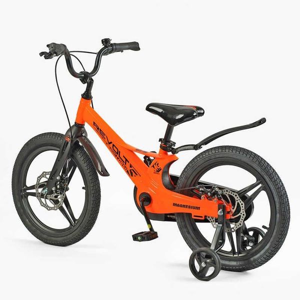 Велосипед дитячий двоколісний 18" CORSO Revolt магнієва рама доп колеса на 6-8 років помаранчевий MG-18022 фото 3