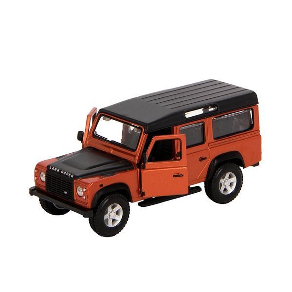 Коллекционная модель автомобиля Bburago Land Rover Defender 110, масштаб 1:32, оранжевый металлик 18-43029 фото 3