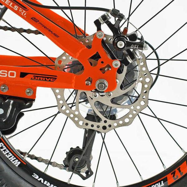 Велосипед підлітковий двоколісний 20" CORSO Spirit 7 швидкостей сталева рама 12" помаранчевий TK-20140 фото 6
