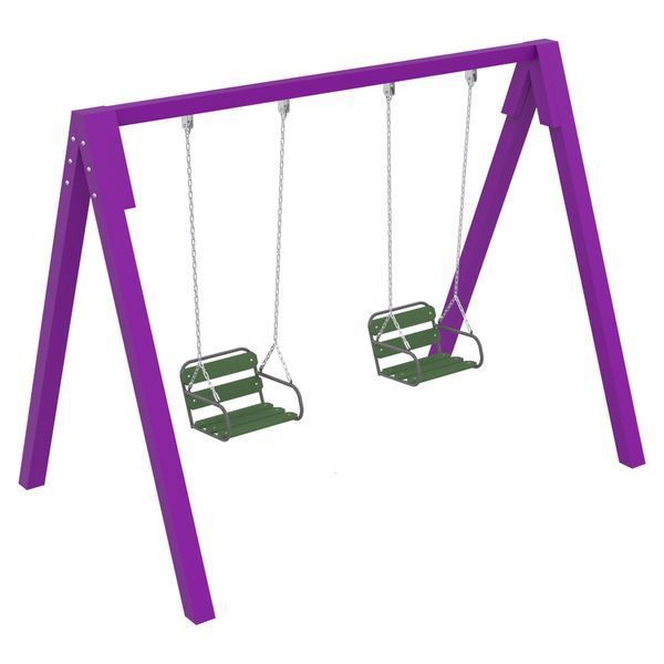 Гойдалка на 2 особи для дитячого майданчика Kidigo Сидіння 280х200х210см фото 2
