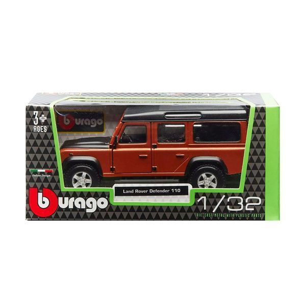 Коллекционная модель автомобиля Bburago Land Rover Defender 110, масштаб 1:32, оранжевый металлик 18-43029 фото 6
