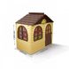 Пластиковий дитячий ігровий будиночок Doloni з вікнами та дверима 130х70х120 см жовтий з коричневим 02550/12 фото 1