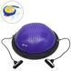 BOSU ball полусфера для фитнеса с эспандером Profi диаметр 60 см массажная фиолетовая MS 2609 фото 1