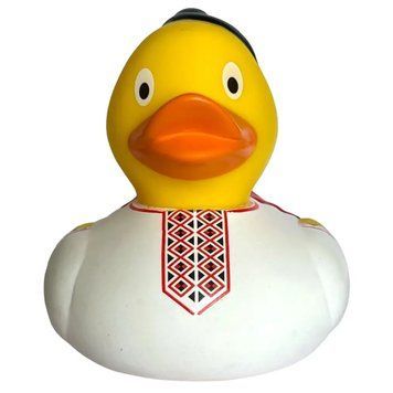 Стильна тематична гумова качечка FunnyDucks "Козак" L1067 фото 1