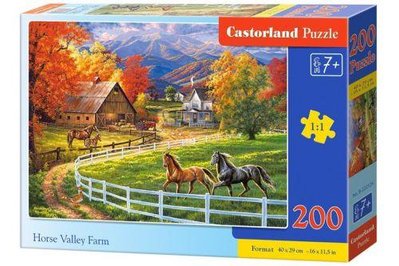 Пазлы Castorland "Ферма конной долины" 200 элементов 40 х 29 см B-222124 фото 1