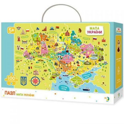 Детский пазл DoDo "Карта Украины" 100 элементов 46 х 64 см 300109 фото 1