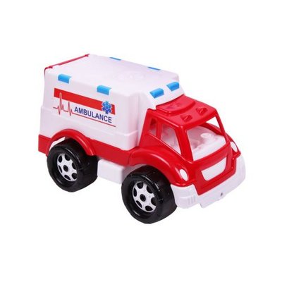 Іграшкова вантажівка ТехноК "Швидка допомога" 33 см біло-червона 4579 фото 1