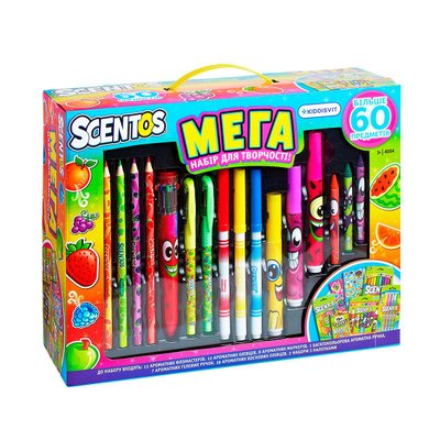 Ароматний набір для творчості Scentos - МЕГАКРЕАТІВ (фломастери, олівці, ручки, маркери, наклейки) фото 1
