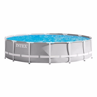 Каркасный круглый бассейн Intex 12706 л 427х107 см лестница, насос-фильтр, подстилка, тент фото 1