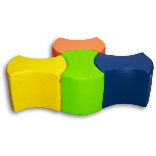 Игровой набор из мягких модулей Tia Пазлик 4 фигурных элемента 80х80х30 см фото 4