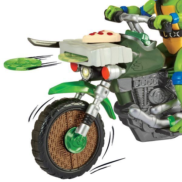 Игровая фигурка с транспортом TMNT Черепашки-Ниндзя Movie III Леонардо на мотоцикле фото 3