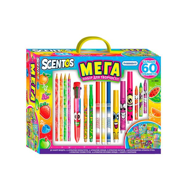 Ароматний набір для творчості Scentos - МЕГАКРЕАТІВ (фломастери, олівці, ручки, маркери, наклейки) фото 3