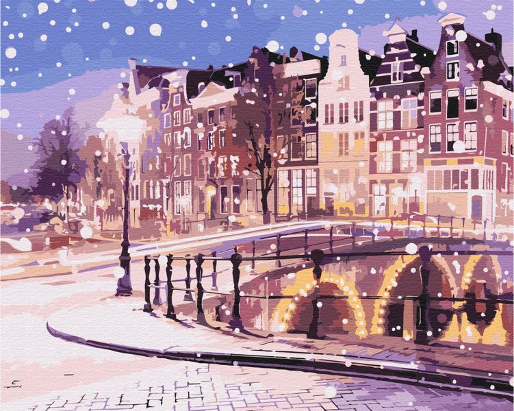 Картина за номерами BrushMe "Казка зимового Амстердама" 40х50см BS52739 фото 1