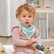 Дитячий нагрудник-хустинка для прийому їжі 2 шт 0м+ Babyono Ластівки 42х21 см фото 3