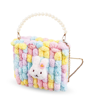 Набір для творчості для дівчинки від 6 років BrushMe Pom Pom Bag &laquo;Веселковий зайчик&raquo; квадратний фото 1