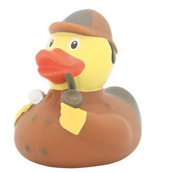 Стильна тематична гумова качечка FunnyDucks "Детектив" L1883 фото 1
