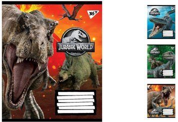Набір учнівських зошитів Yes Jurassic World. Genetic failure формат А5, 96 арк. в лінійку 5 шт. 765410 фото 1