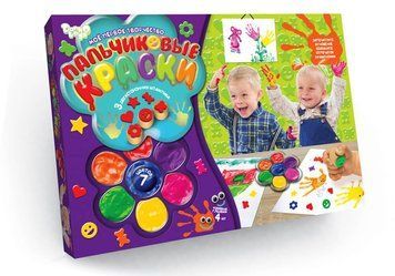 Пальчикові фарби Danko Toys Моя перша творчість 7 кольорів РК-01-01 фото 1