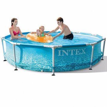 Каркасный круглый бассейн Intex Metal Frame Pool на 4485 л 305х76 см с насос-фильтром 28208 NP фото 1
