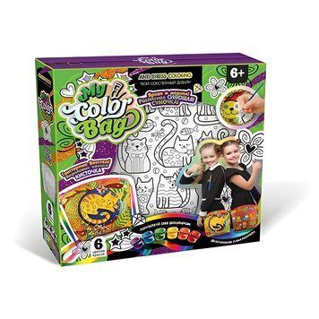 Набор для раскрашивания сумки мини Danko Toys My Color Bag Коты рус mCOB-01-01 фото 1