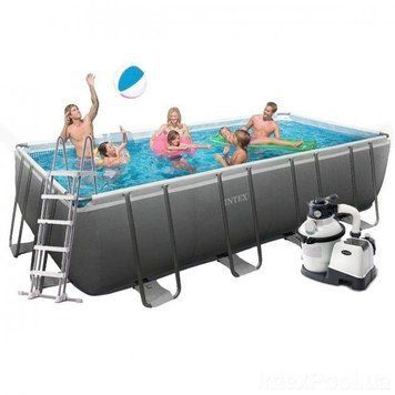 Каркасный прямоугольный бассейн Intex Ultra XTR Frame 17203 л 539х274х132 см с функциональными аксессуарами 26356 NP фото 1