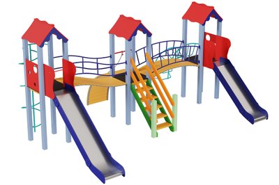 Дитячий вуличний ігровий комплекс KDG Стіна 610х477х345см фото 1