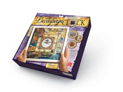 Набір для декупажу Danko Toys Decoupage Clock Класика з рамкою DKC-01-01 фото 1