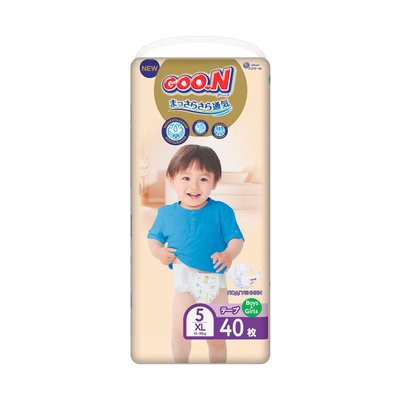 Підгузки GOO.N Premium Soft для дітей 12-20 кг (розмір XL, на липучках, унісекс, 40 шт) фото 1