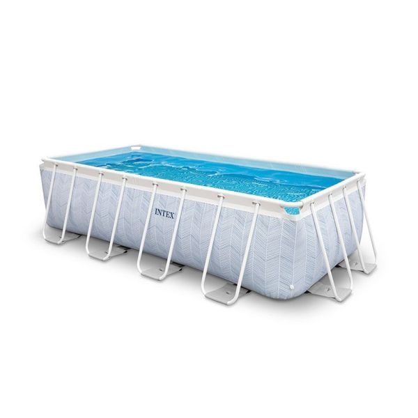 Каркасний прямокутний басейн Intex Prism Frame 6836 л 400x200x100 см сходи, картриджний насос-фільтр 26780 фото 3