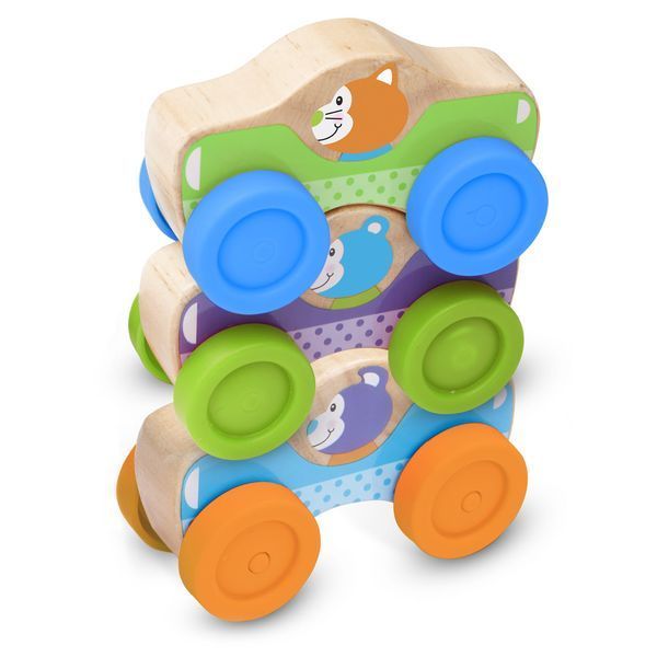Набор деревянных машинок/пирамидок для детей Melissa&Doug MD40129 фото 3