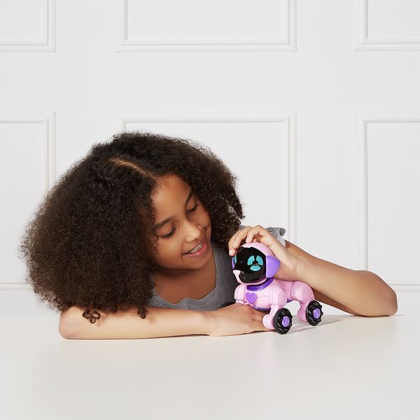 Интерактивный робот - щенок WowWee Чип розовый фото 4
