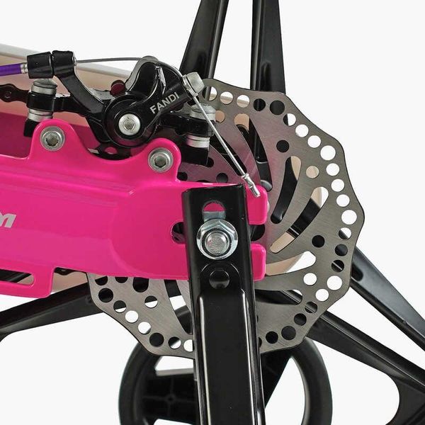 Велосипед дитячий двоколісний 16" CORSO Connect магнієва рама доп колеса на 5-7 років рожевий з фіолетовим MG-16117 фото 6