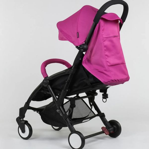Прогулочная коляска JOY с чехлом для ног розовая W 8095 фото 2